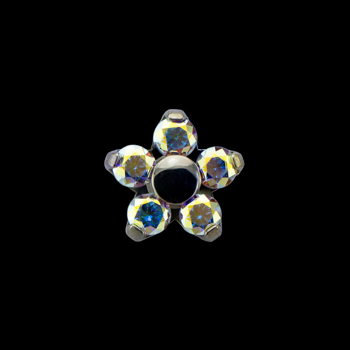 Flower Threadless End - Titanium