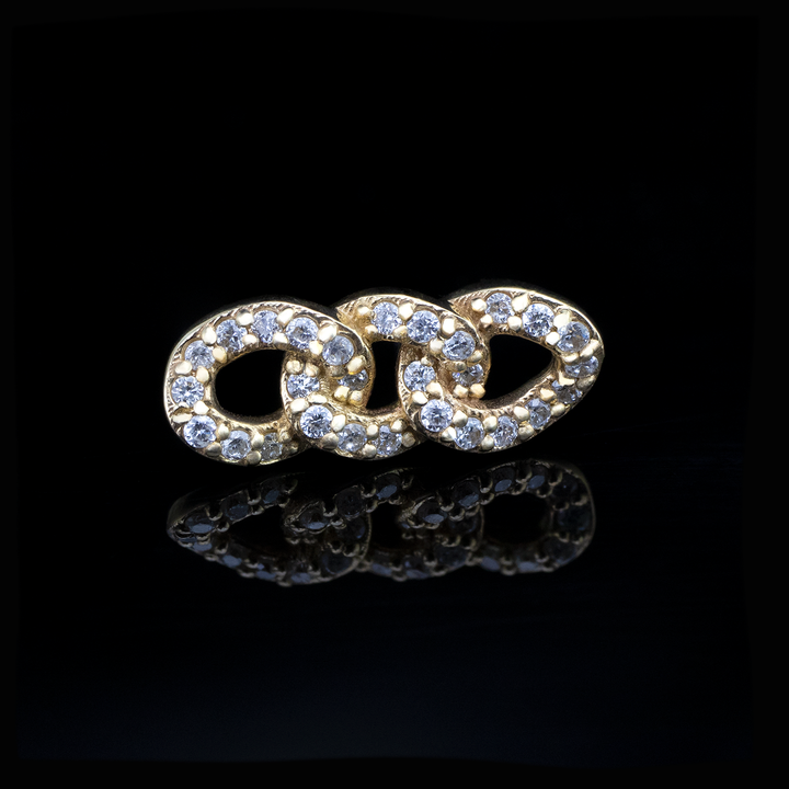 Chainlink Threadless End - Genuine Diamond