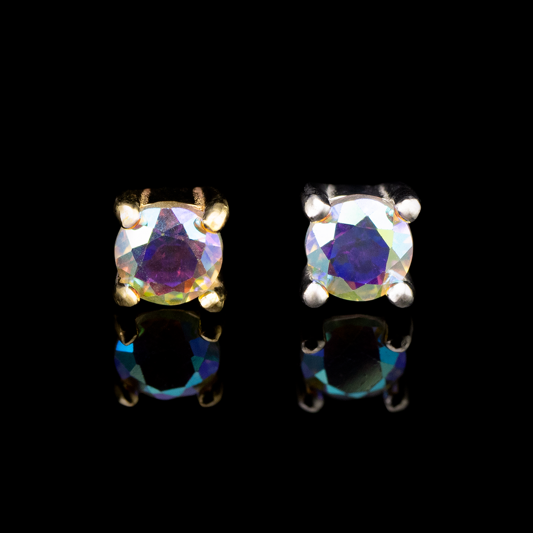 Mercury Mist Topaz Prong Threadless End
