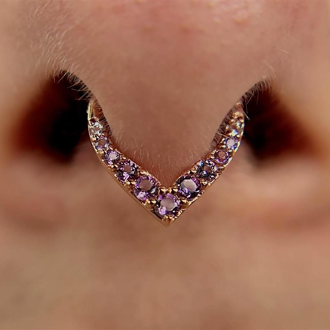 Rise + Shine Clicker Ring - Amethyst Ombre