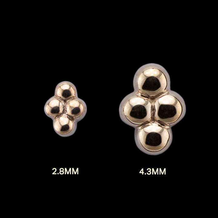 4 Bead Cluster Threadless End
