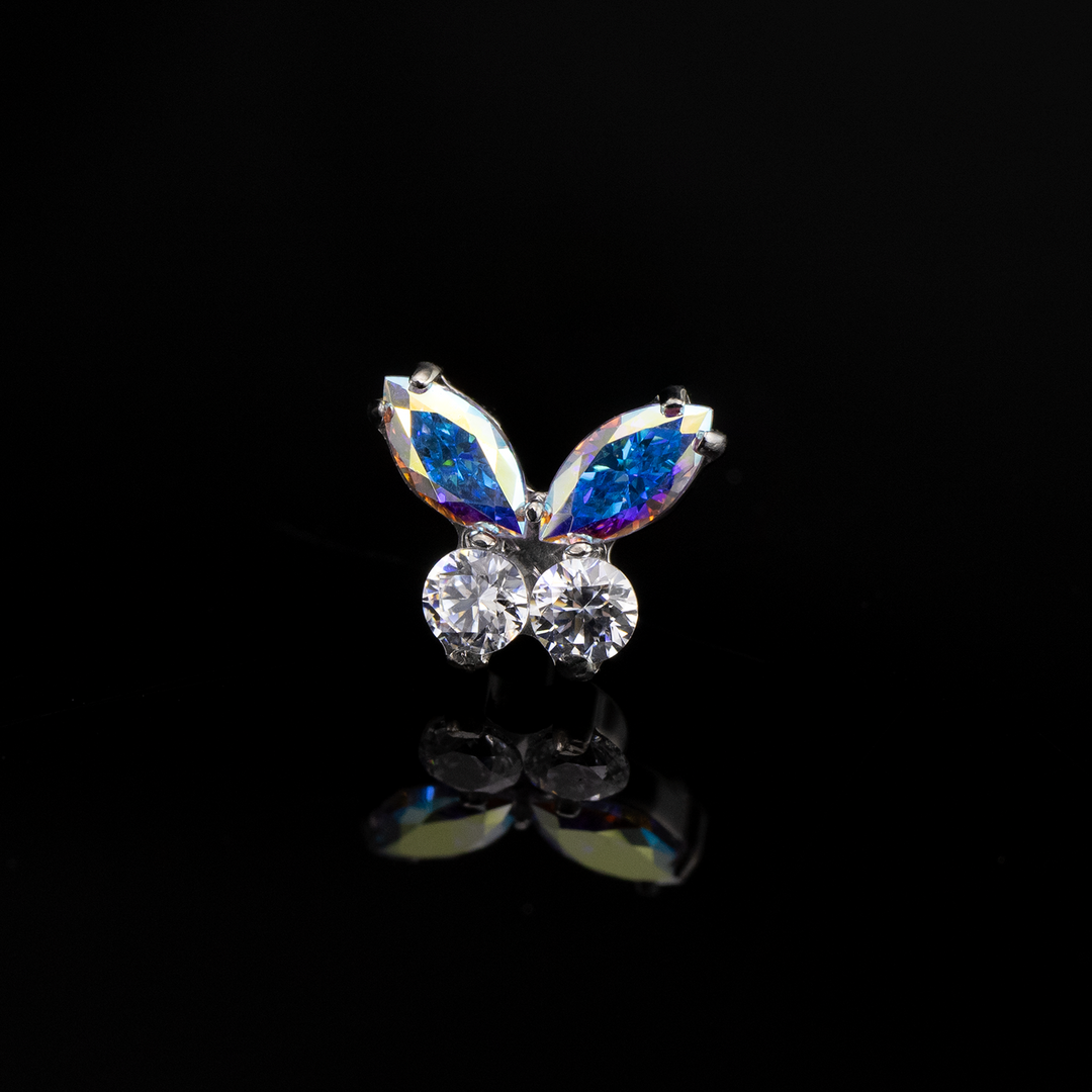 Threadless Butterfly End - Titanium