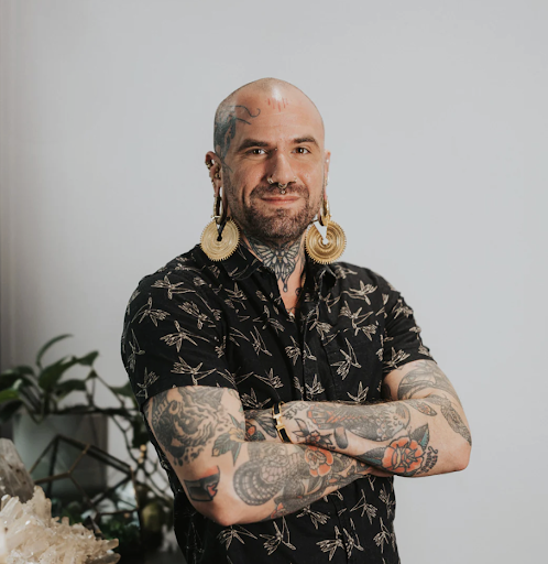 Portrait of John Figone, Piercer at Deep Roots.